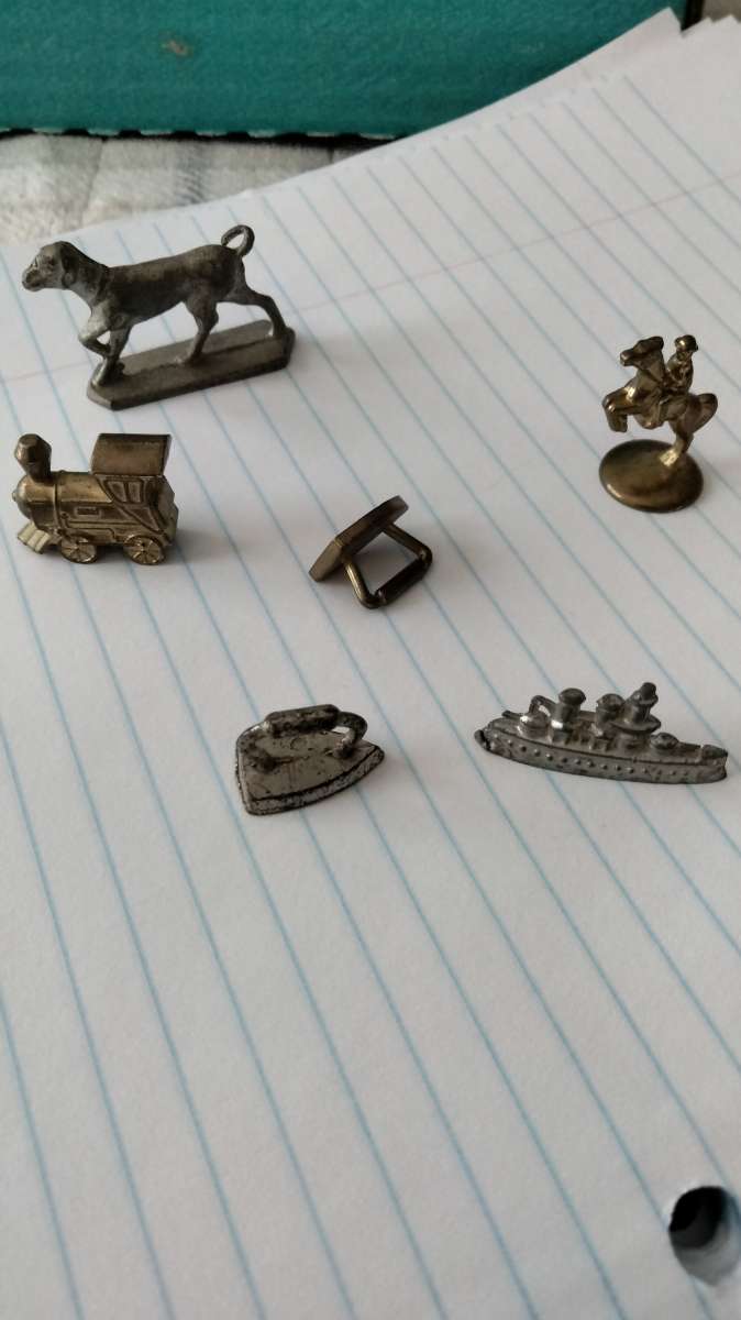 vintage Monopoly pieces