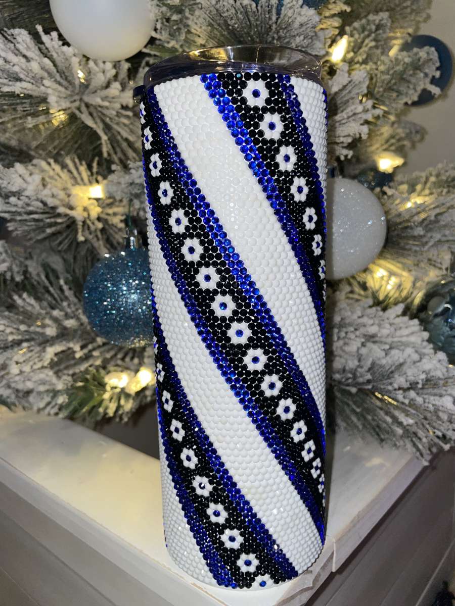 Bedazzled Flower Tumblers