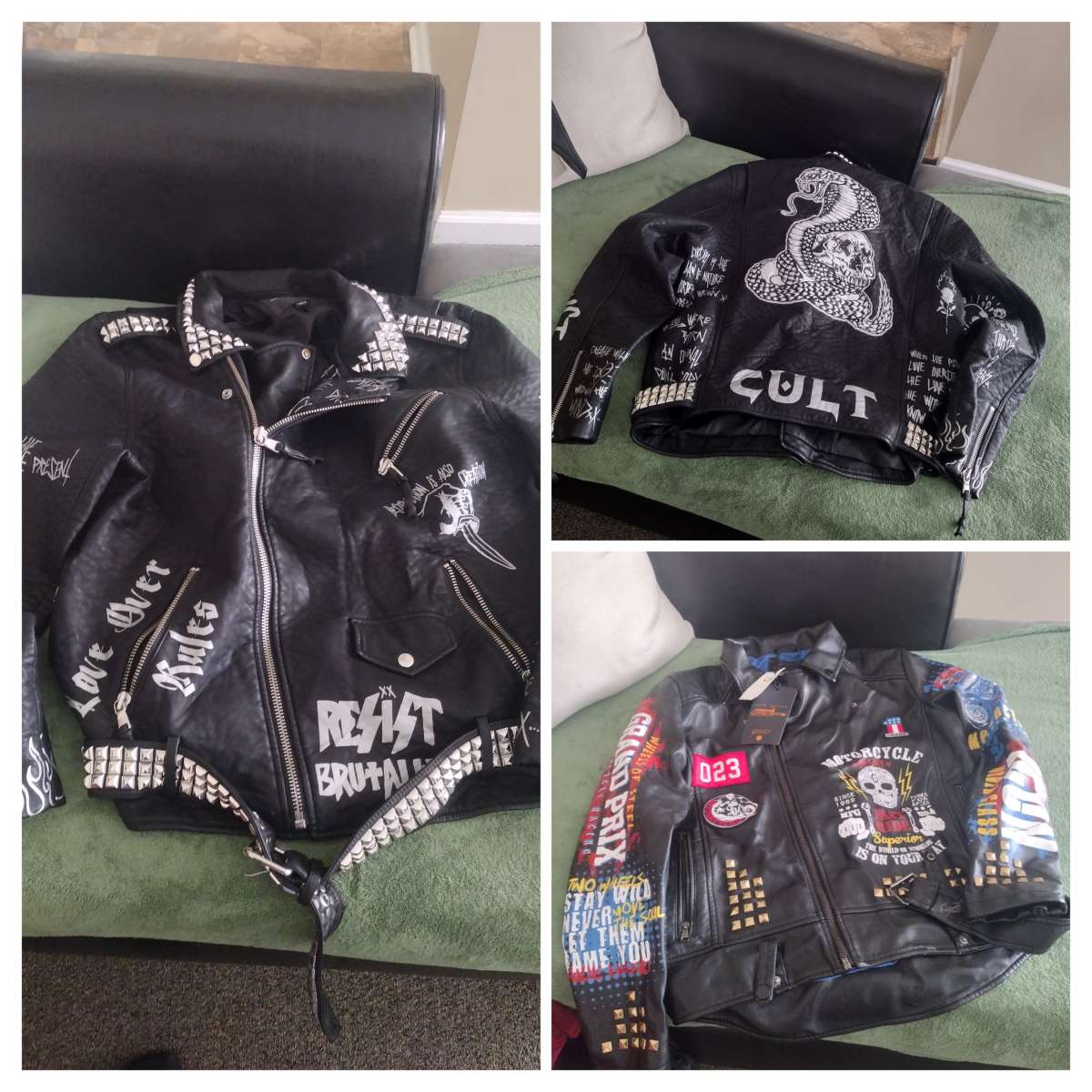 black leather jackets