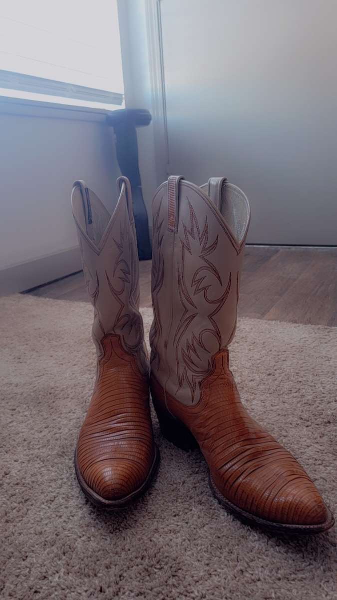 Real Italian Leather and Rattlesnake Boots