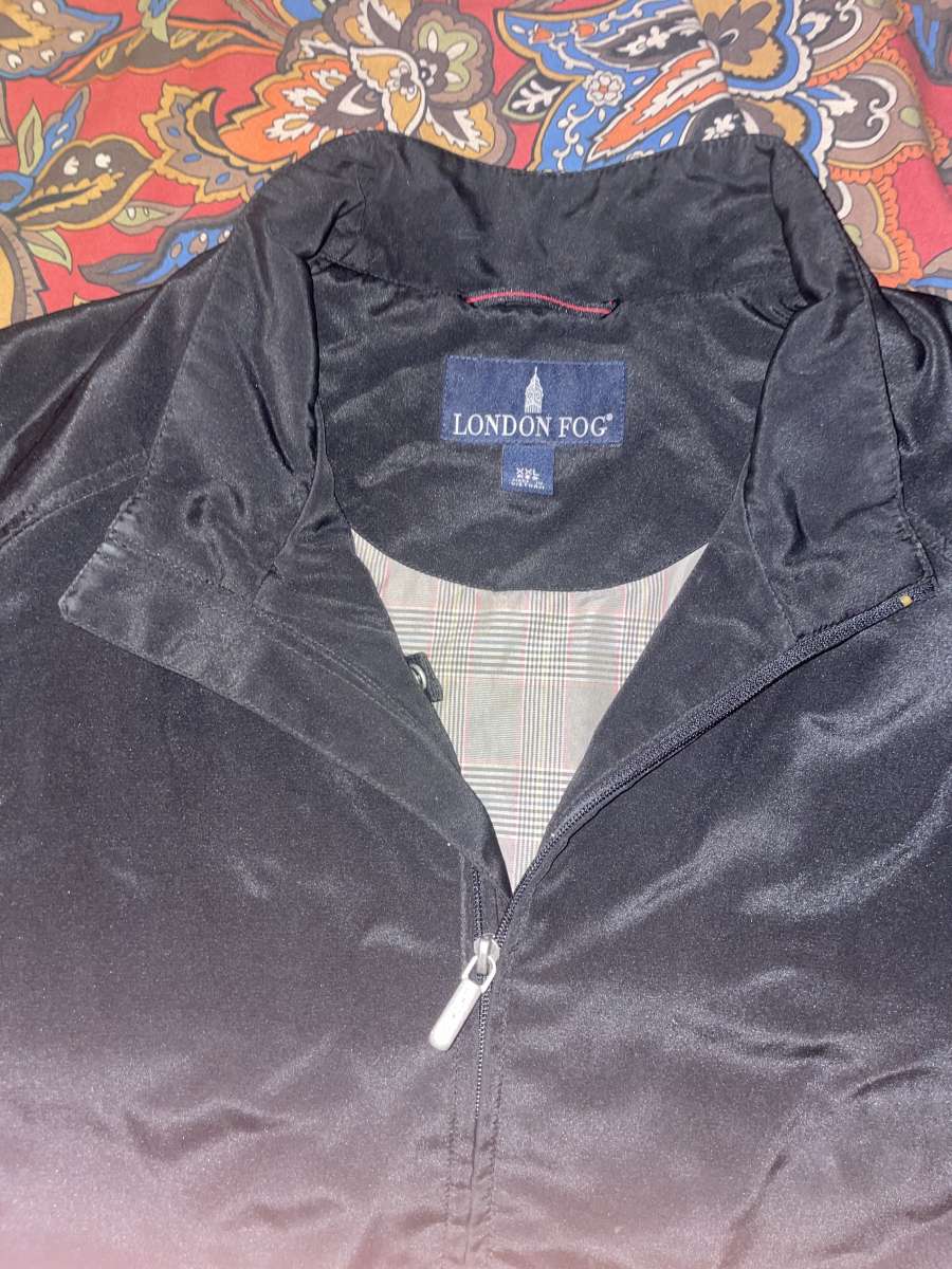 2X mens black London fog coat  jacket