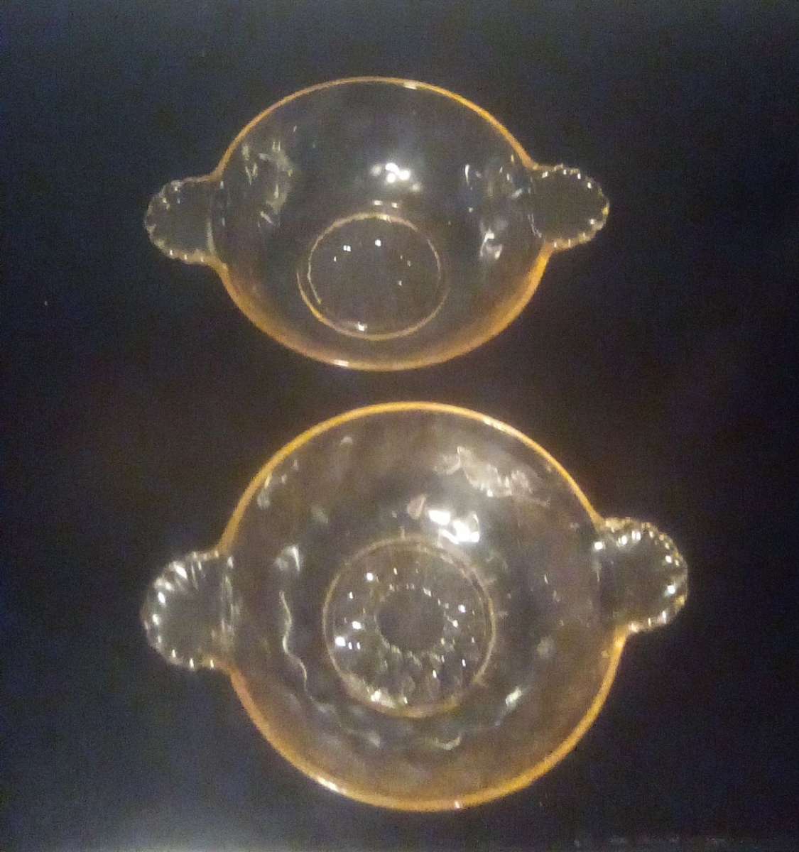 Rare Pink Depression Glass Individual Fruit Bowls