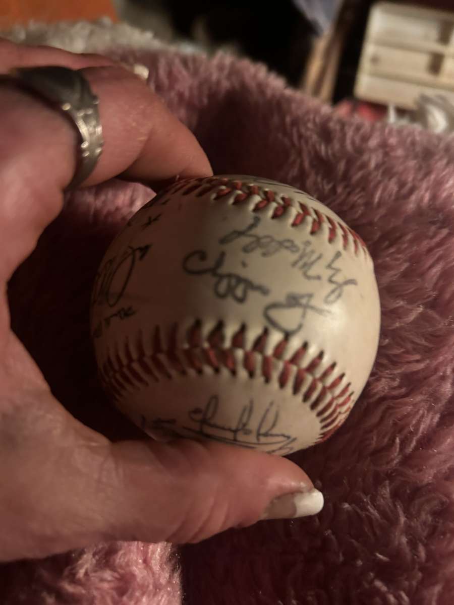 baseball signed by braves team owner