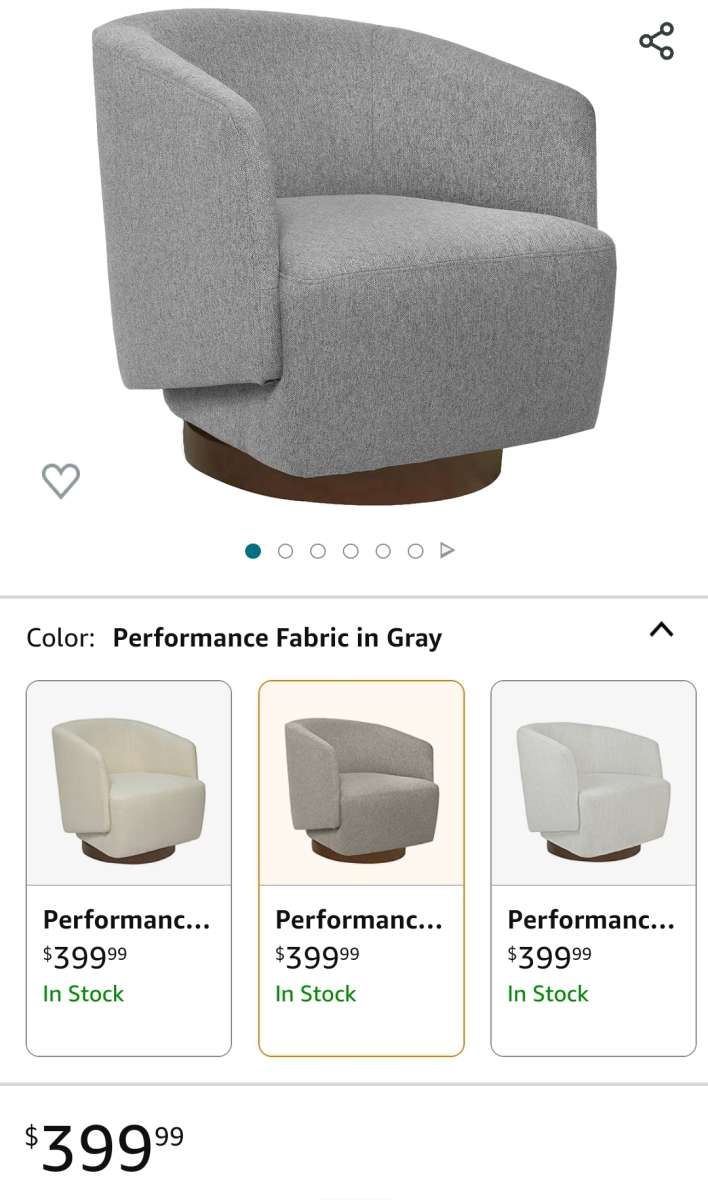 MINCETA Swivel Chair Local Pick up Only