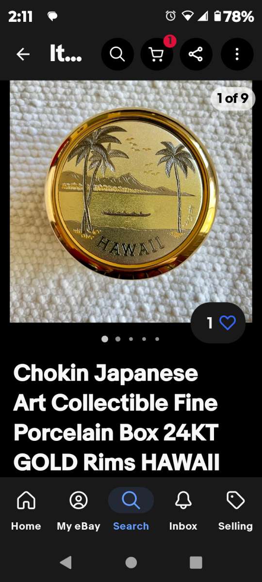 24k plated Hawaii CHOKIN BOX