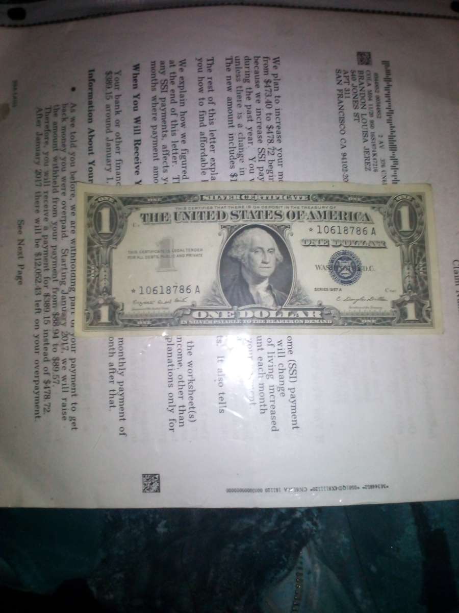 1935 1957 1957a 1 dollar silver certificate blue seal star
