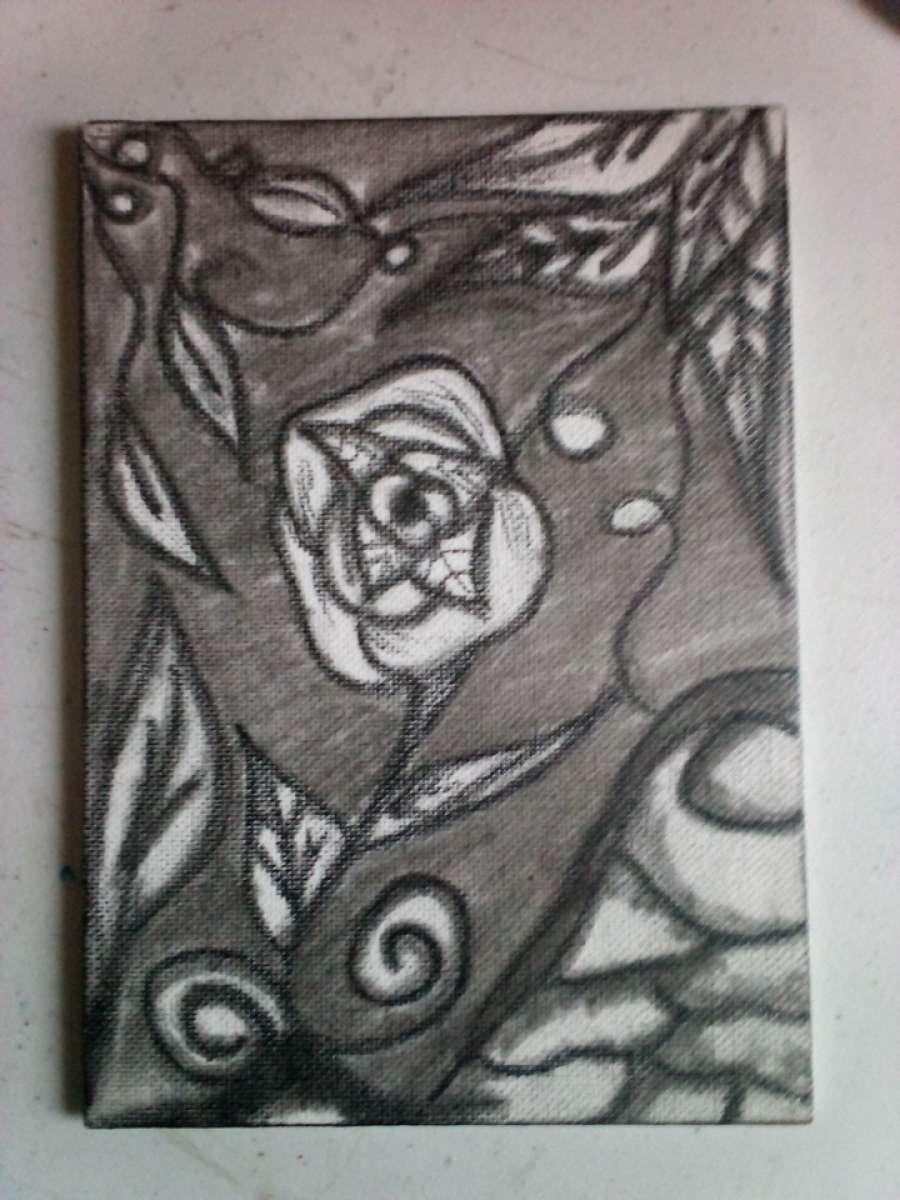 charcoal canvas drawing