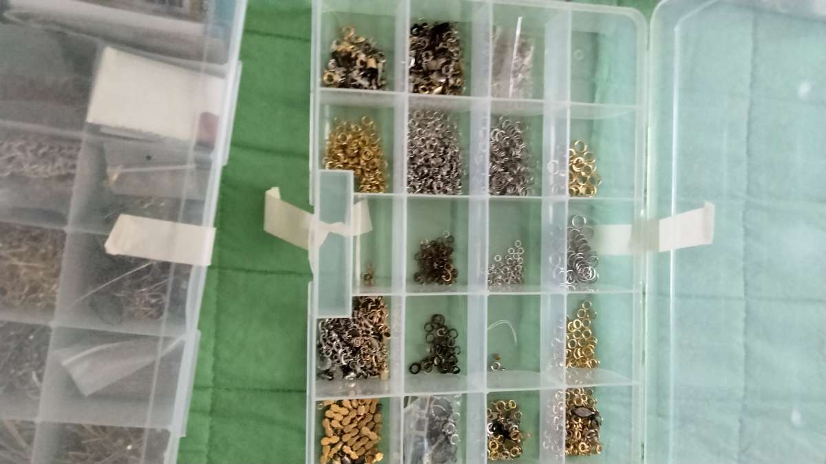 lots of gems and stones to make jewelry