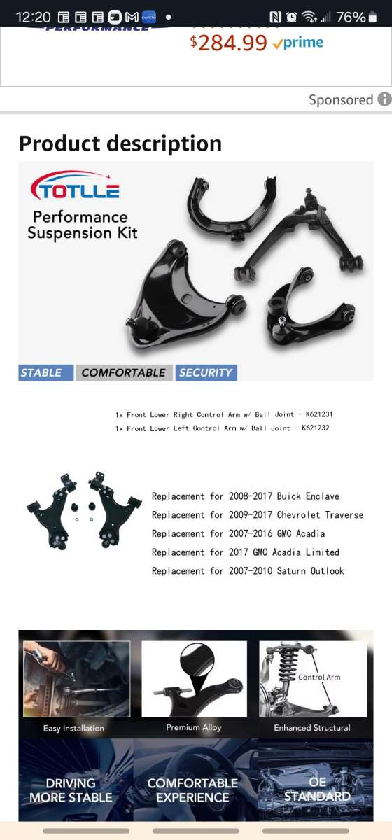 lower control arms