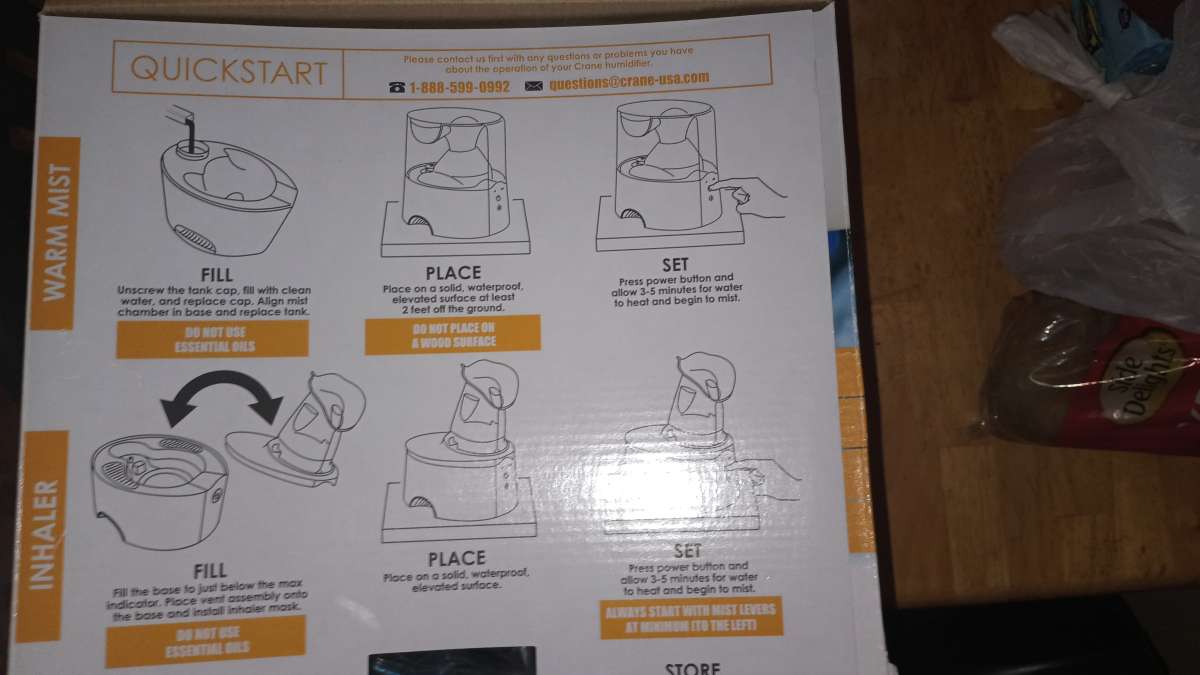 two in one warm mist humidifier and steam inhaler