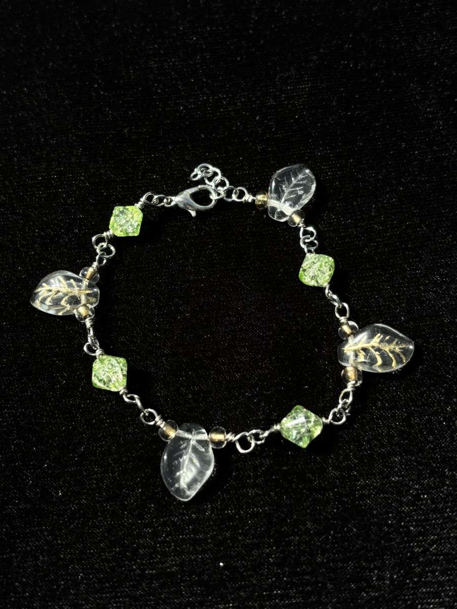 handmade glass beaded bracelet