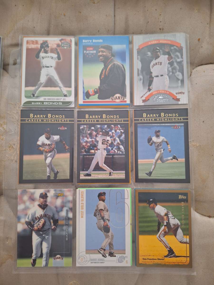 Barry bonds cards front to back in mint condition too