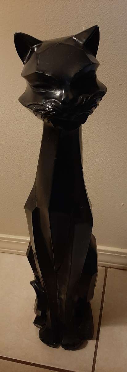 vintage Black Cat Statue