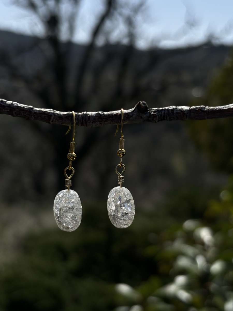 handmade glass bead earrings