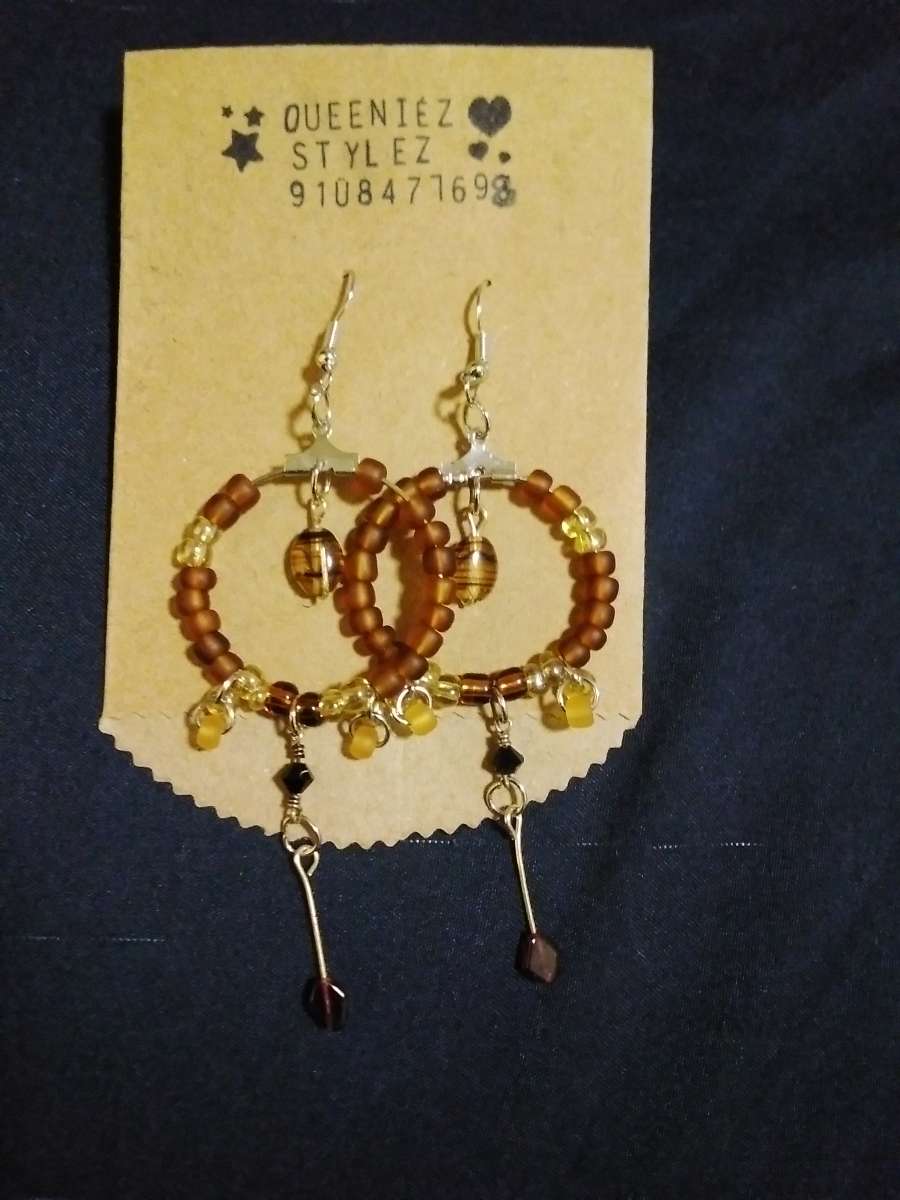 handmade beaded ear rings