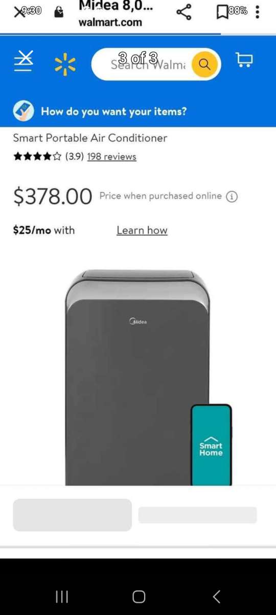 Midea 3 and 1 Portable smart AC