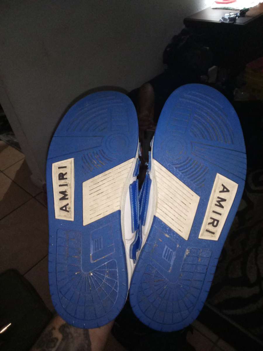 AMIRI SKEL TOP SIZE 10 BLUE AND WHITE SNEAKERS