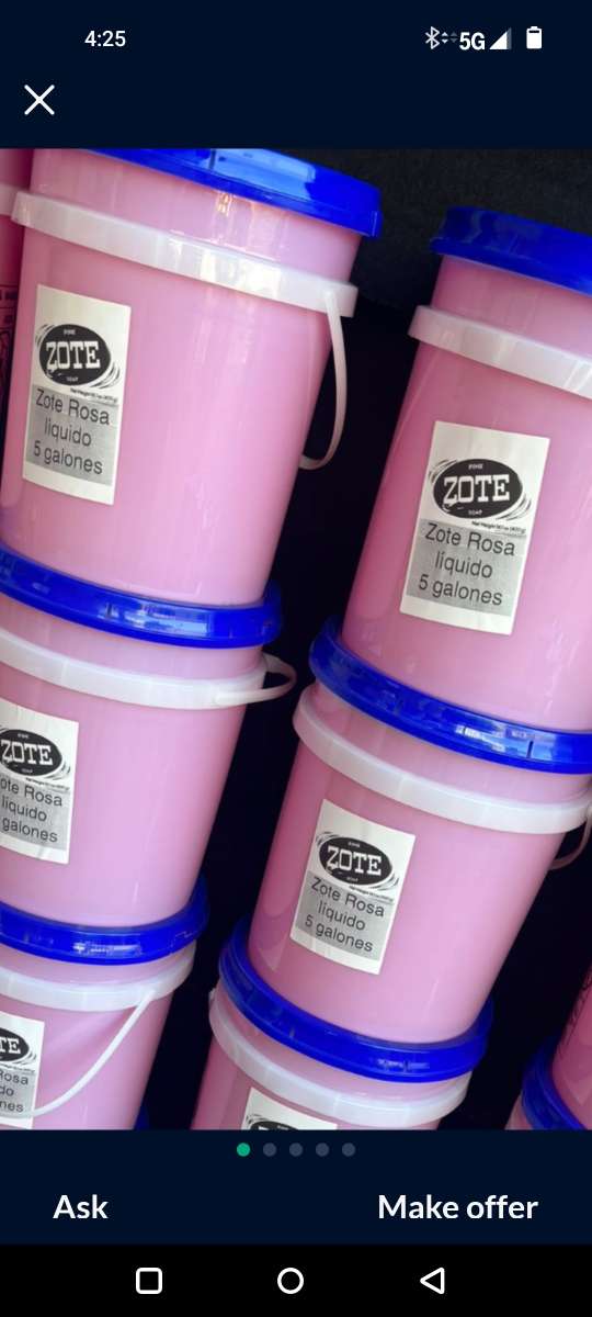 laundry detergent pink liquid zote