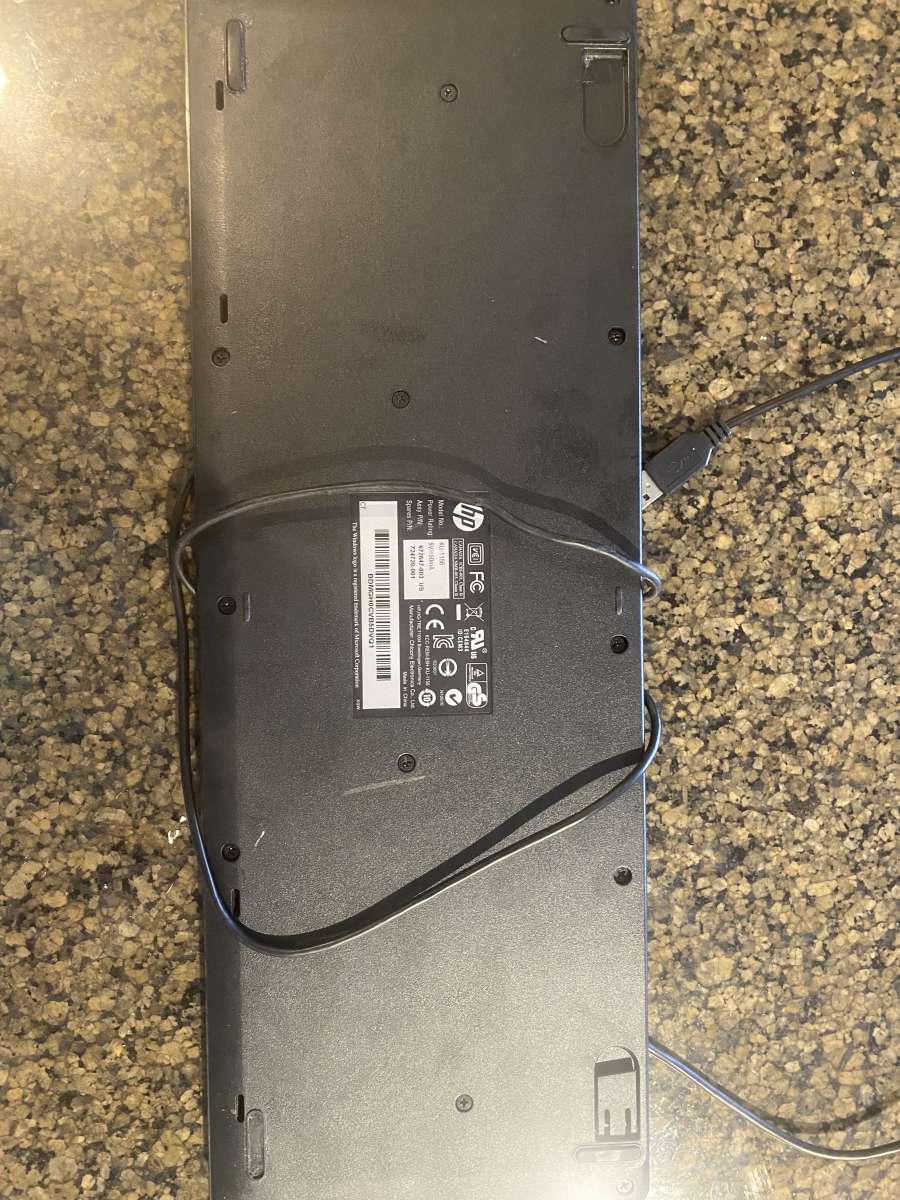 HP Desktop 320K Slim Wired Keyboard  Black 5V