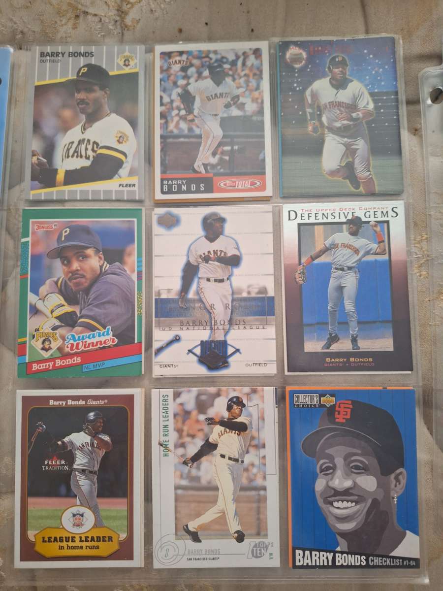 Barry bonds cards front to back in mint condition too