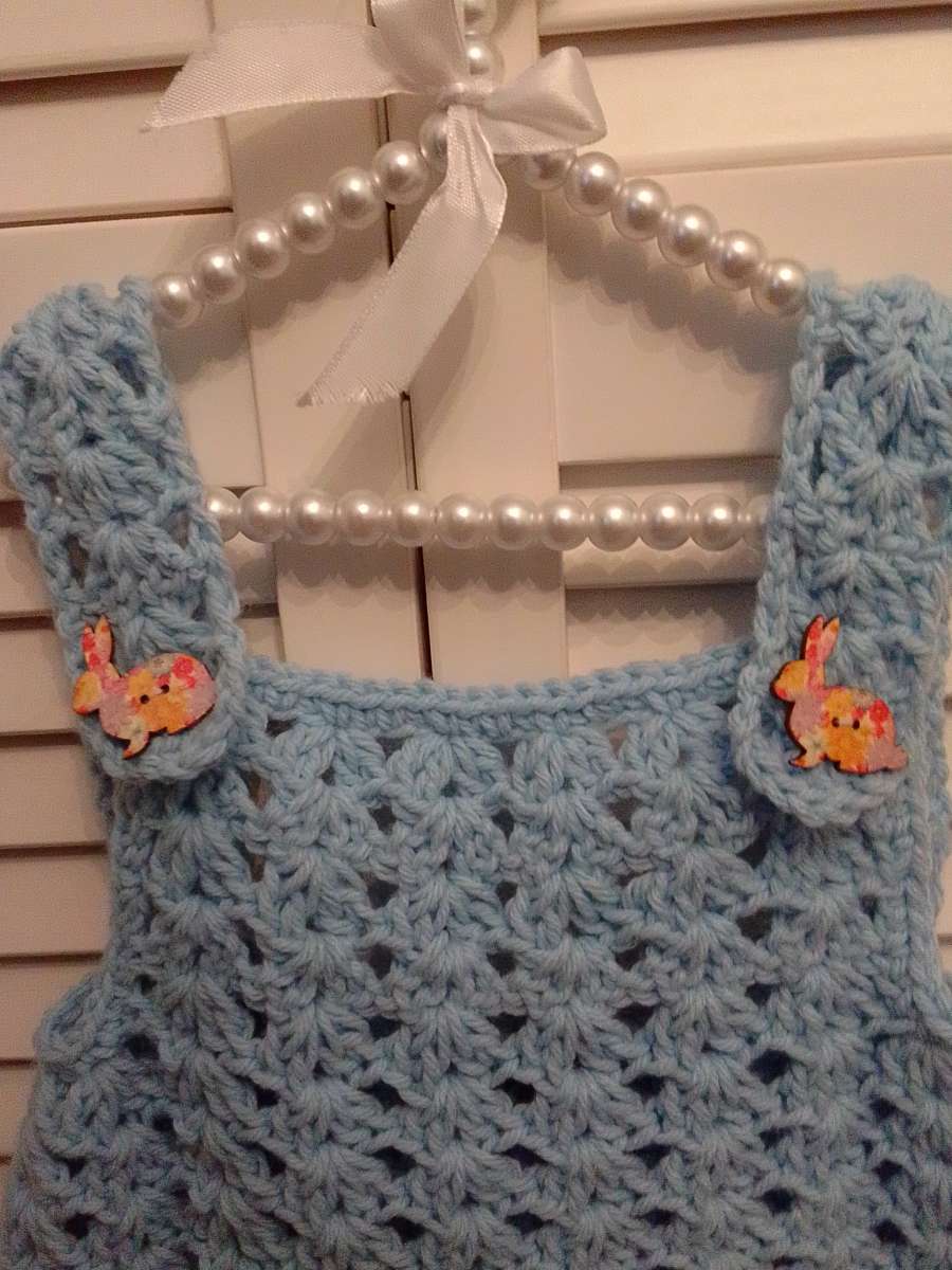 Crocheted baby Easter Dress