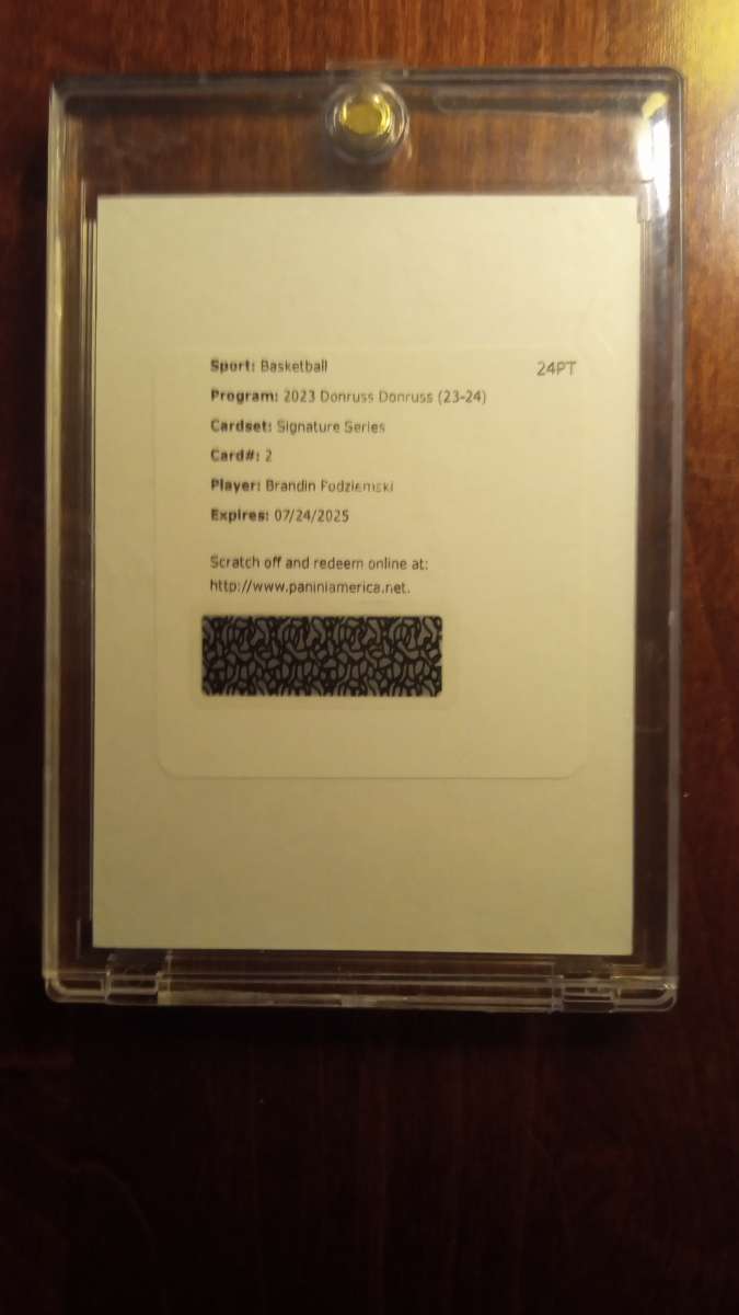 2023 Donruss Brandin Podziemski signature series card