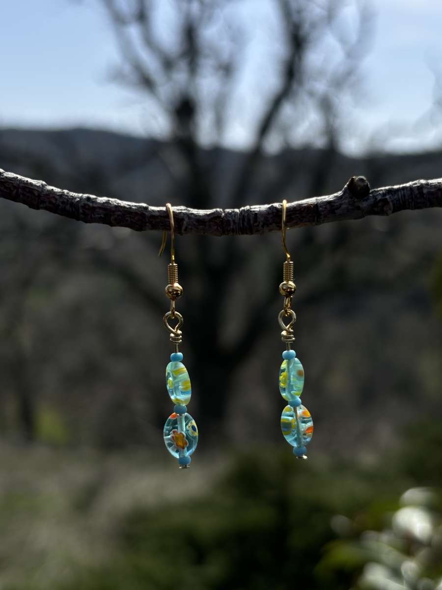 handmade glass bead earrings