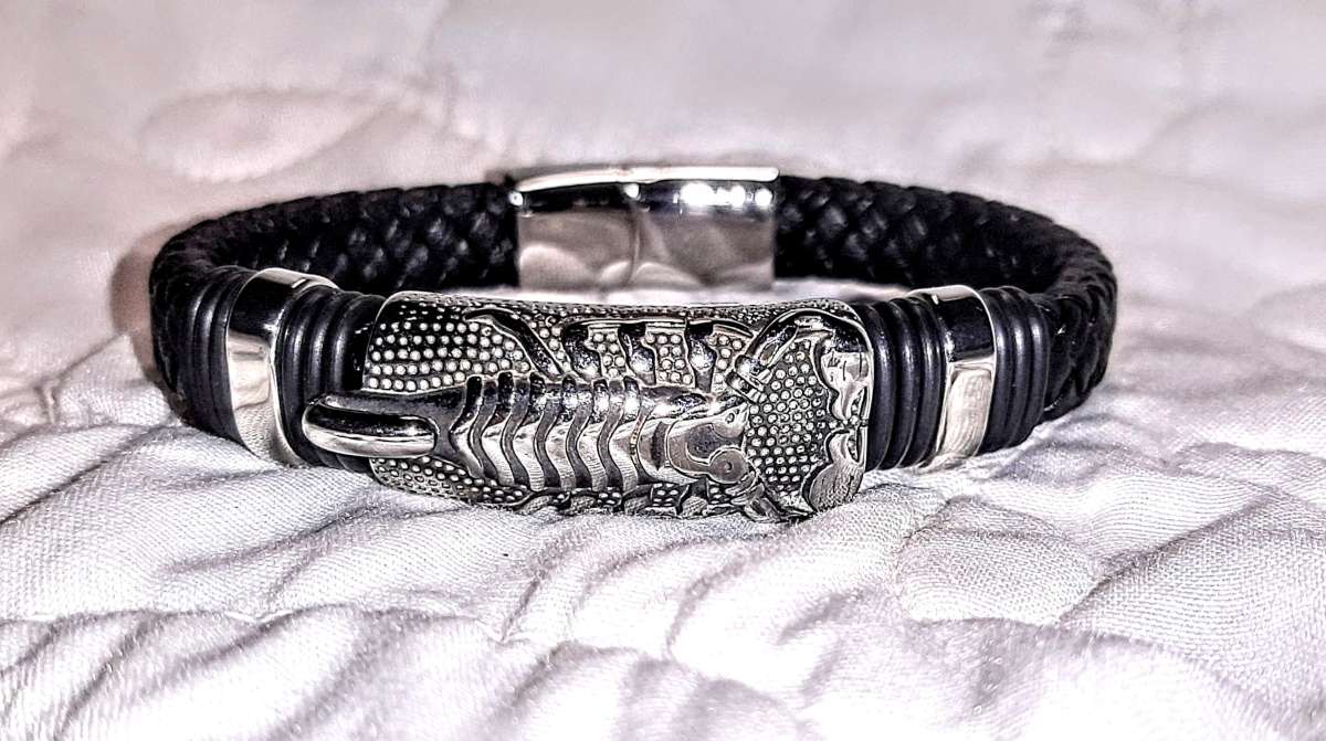 Scorpion PU Braided Leather Bracelet