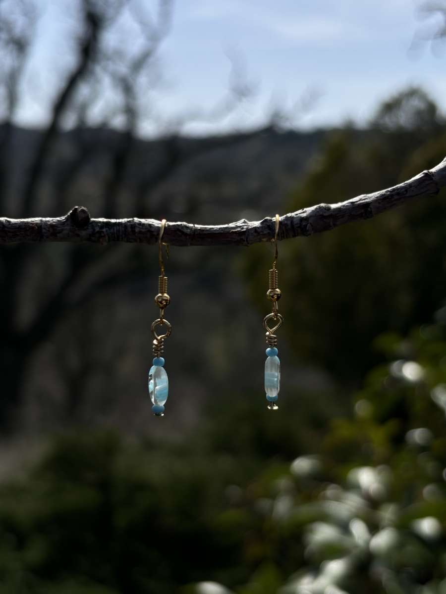 handmade glass bead earrings