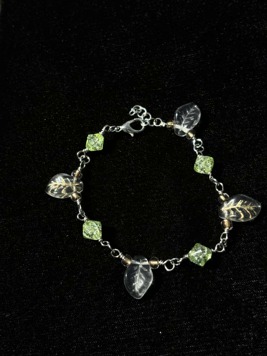 handmade glass beaded bracelet