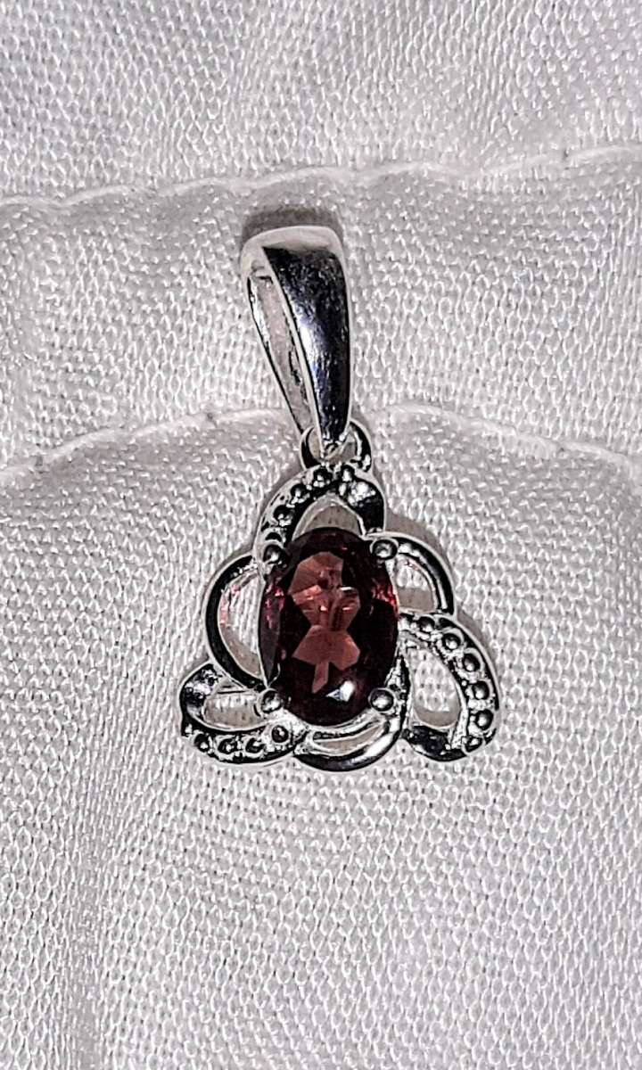 SOLD  Orissa Rose Garnet Sterling Silver Pendant