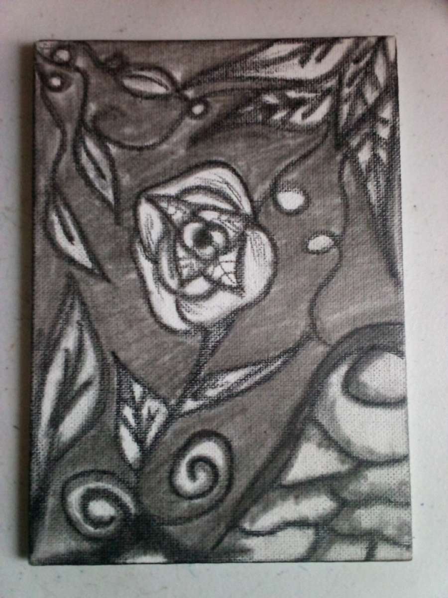 charcoal canvas drawing