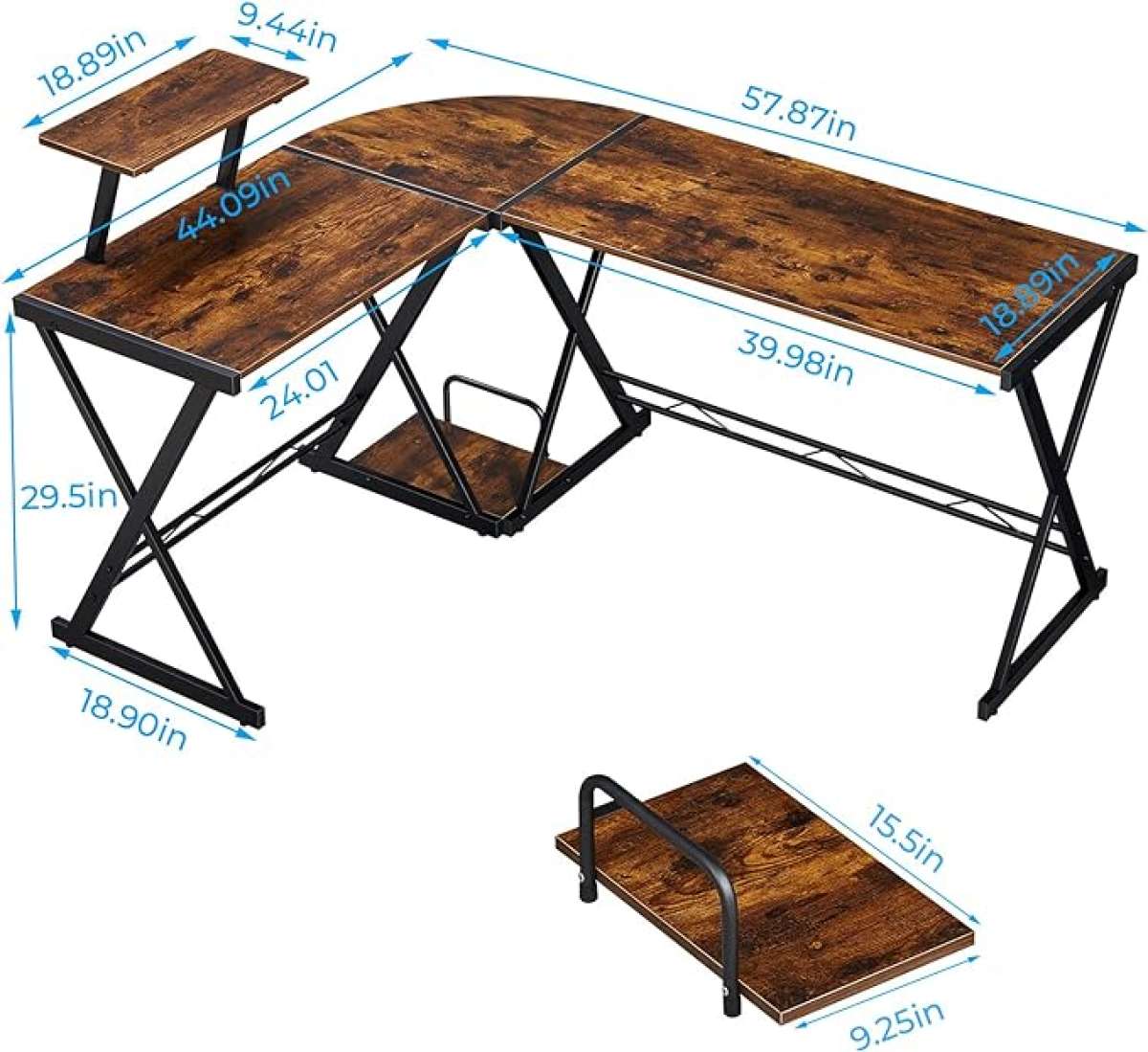 L shaped desk