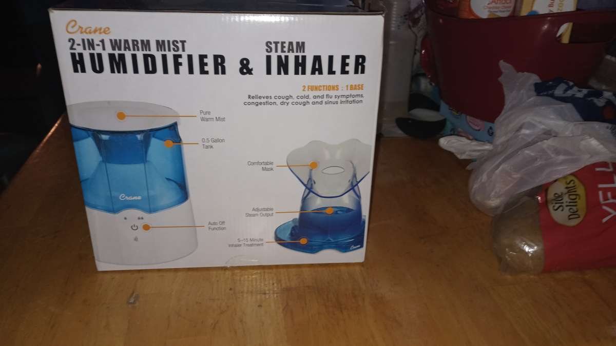 two in one warm mist humidifier and steam inhaler