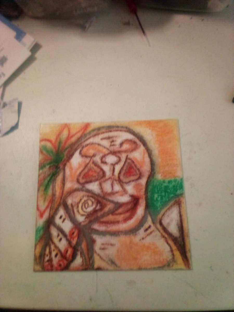 soft pastel drawing on canvas