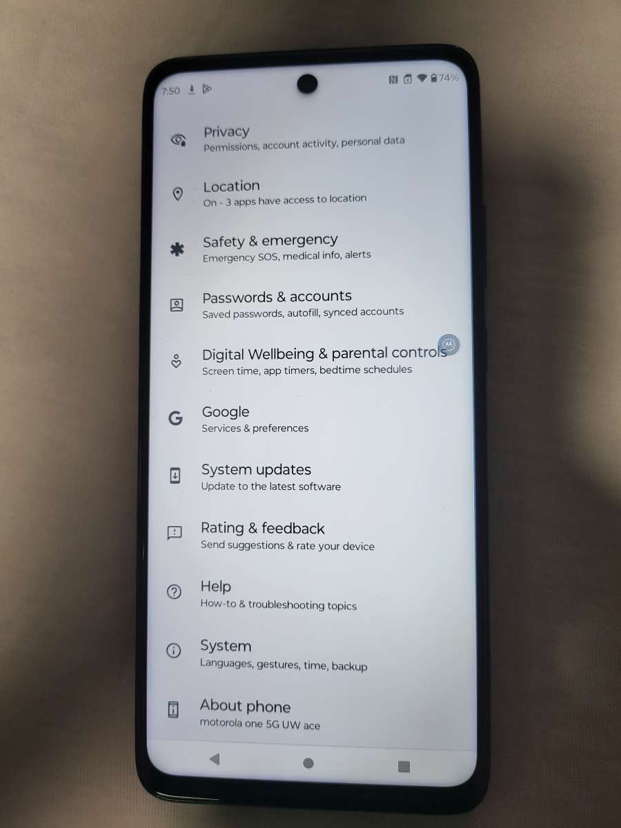 MOTOROLA ONE 5G UW ACE VERIZON LIBERADO