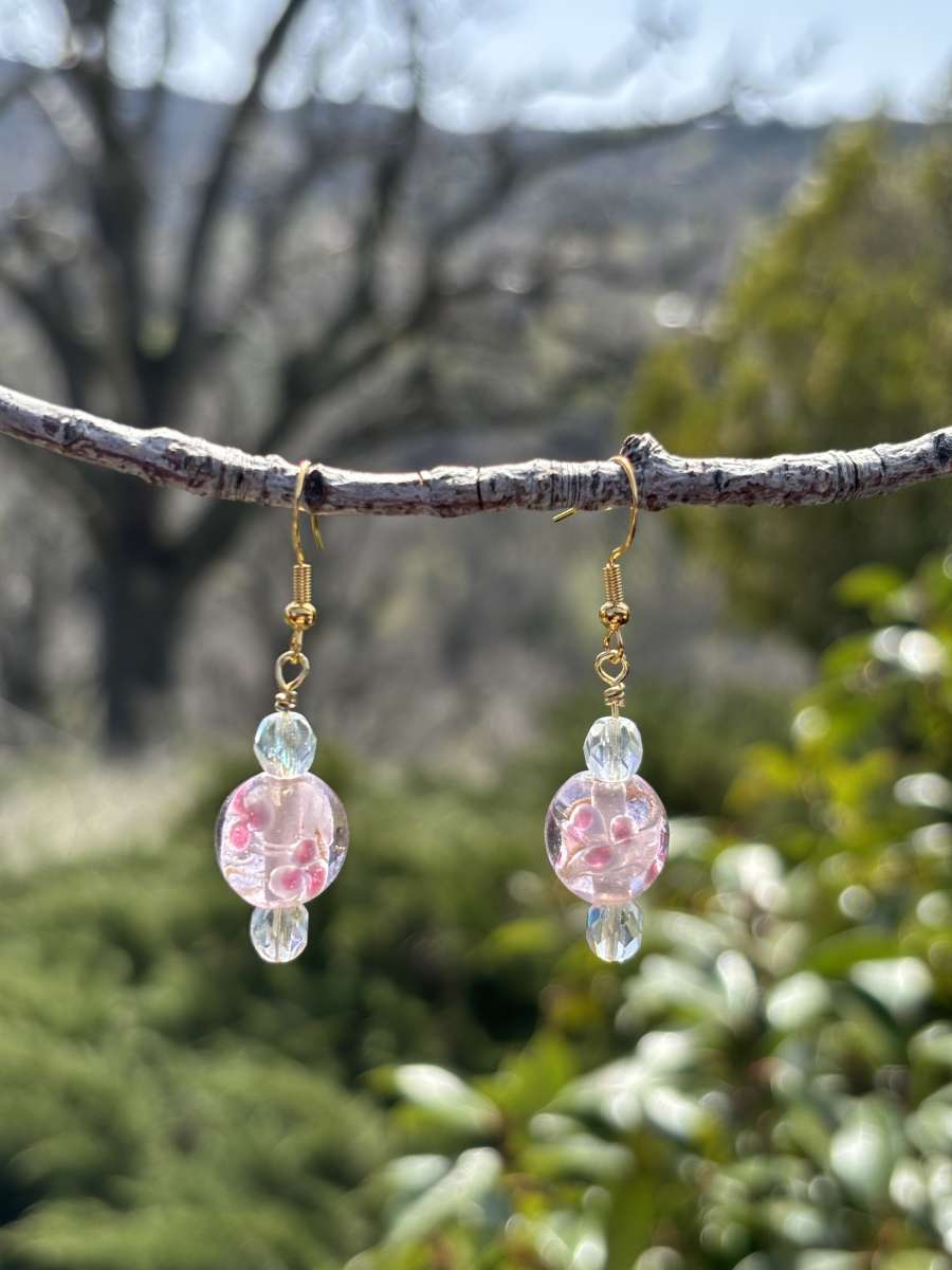 handmade glass beaded earrings