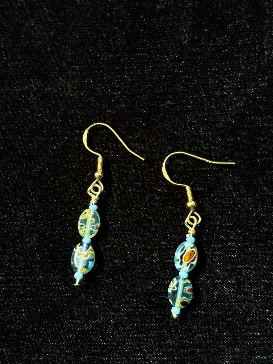 handmade glass bead earrings