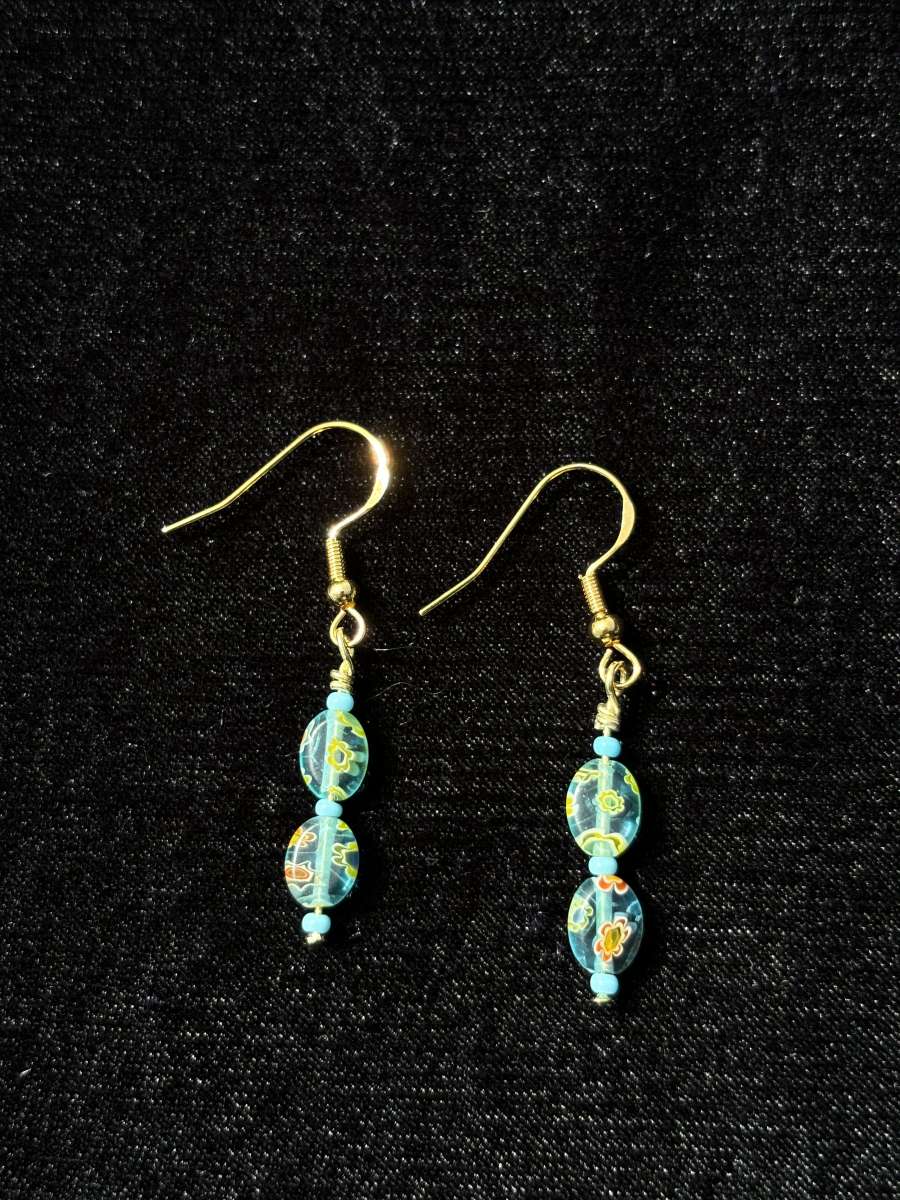 handmade glass bead earrings