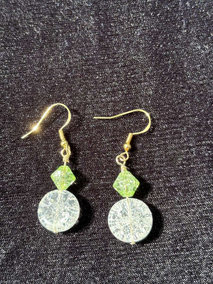 handmade glass beaded earrings