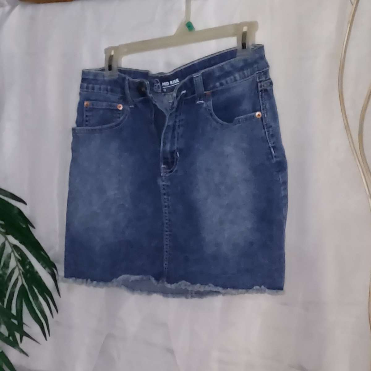 denim mini skirt large