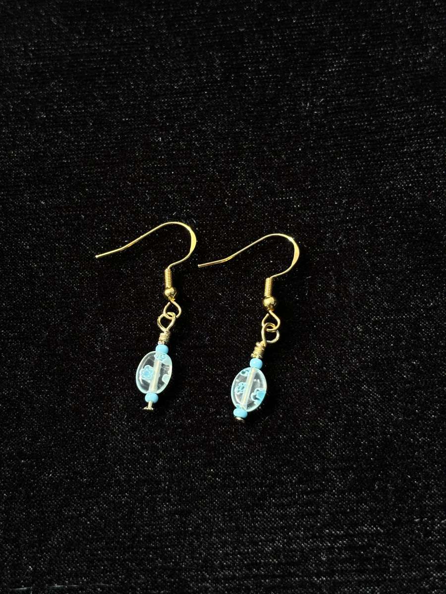 handmade glass bead earrings