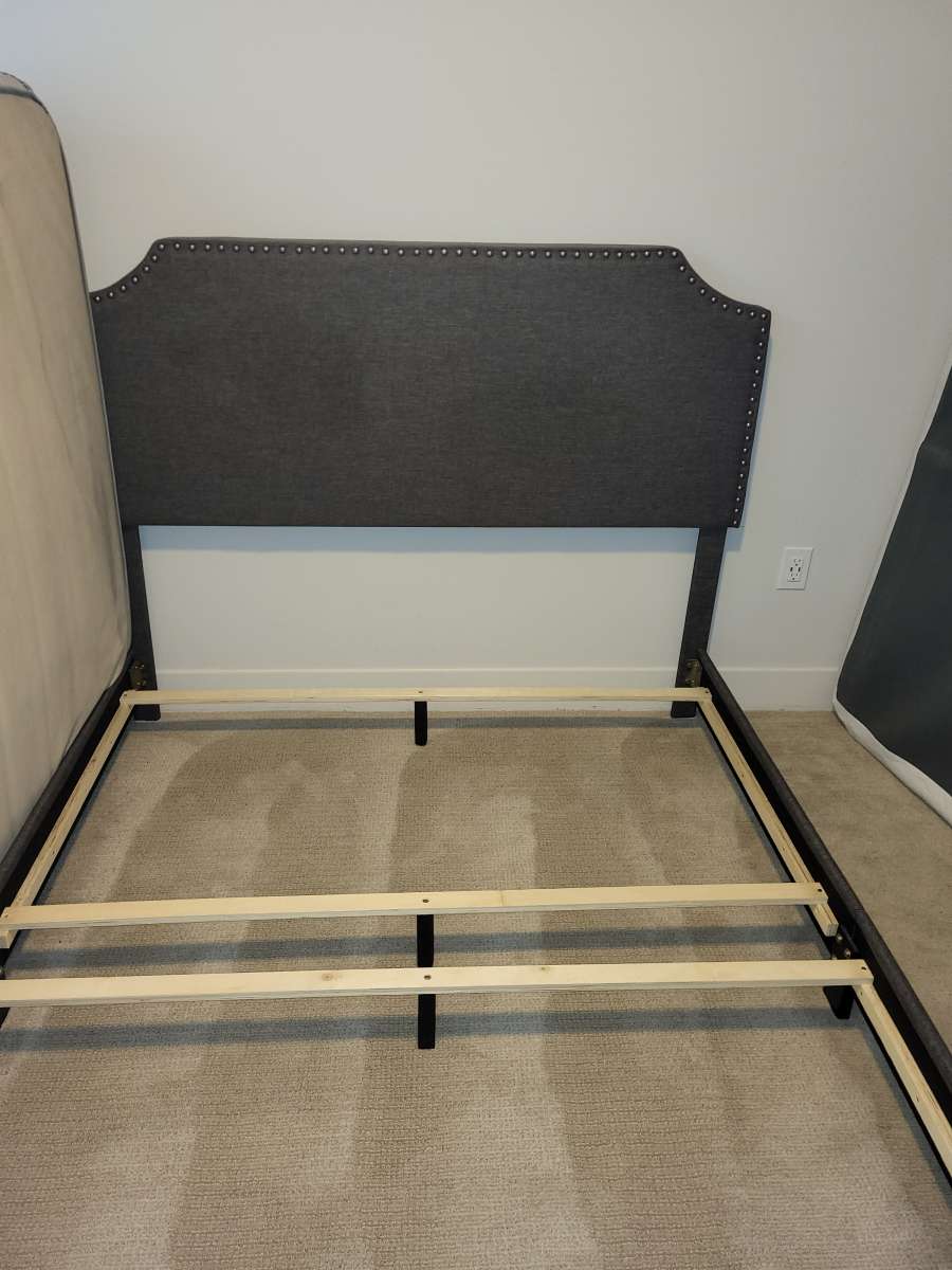 I am selling a Gray Queen Headboard and footboard bedframe