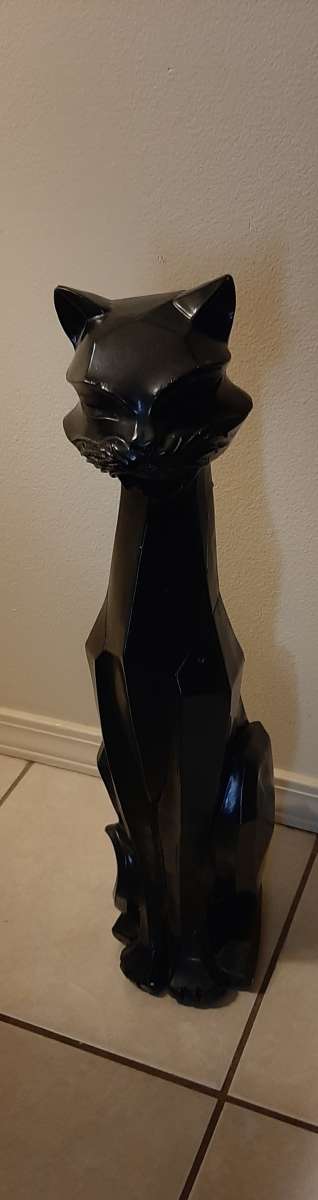 vintage Black Cat Statue