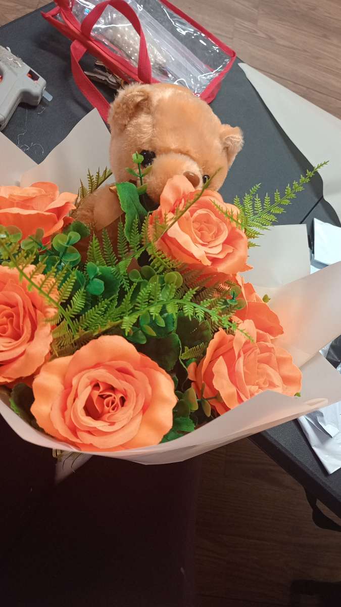 ramos de rosa artificiales