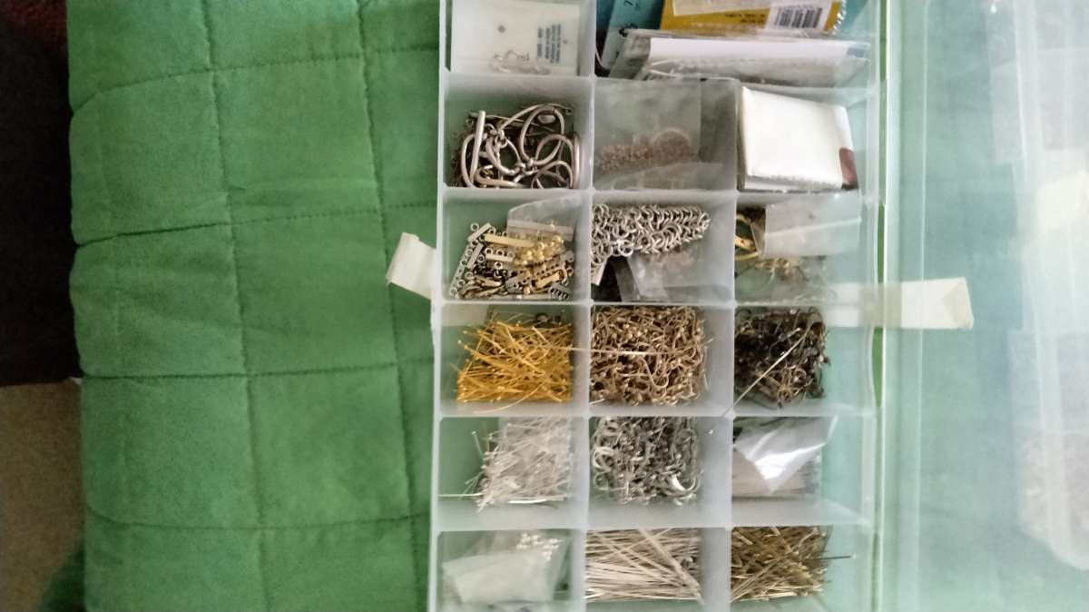 lots of gems and stones to make jewelry