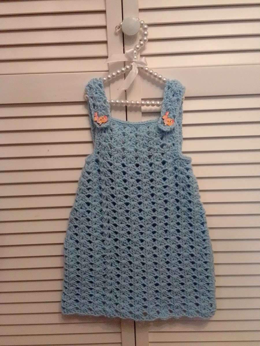 Crocheted baby Easter Dress