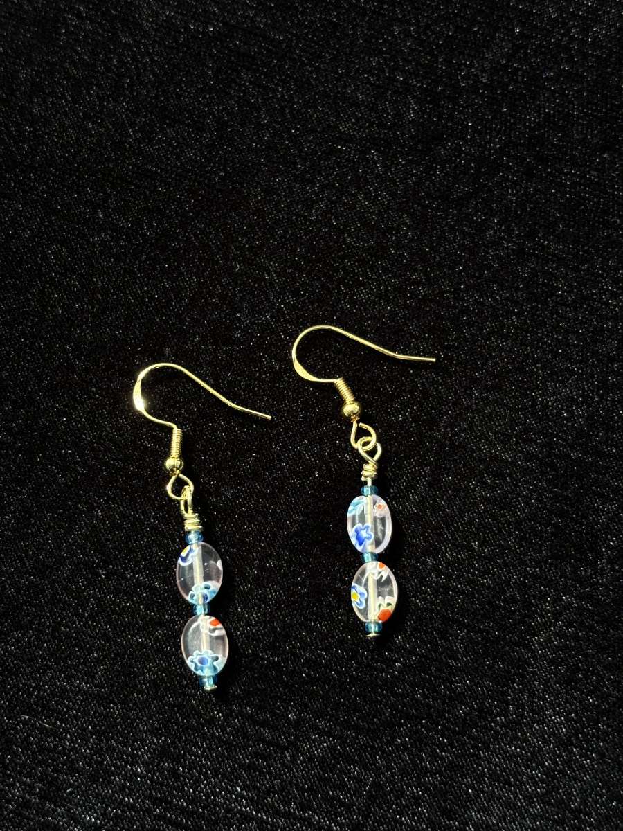 handmade glass bead earrings