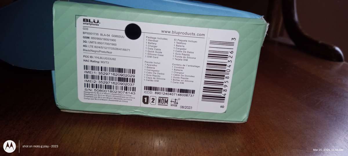 Blu Brand G33 Cellphone