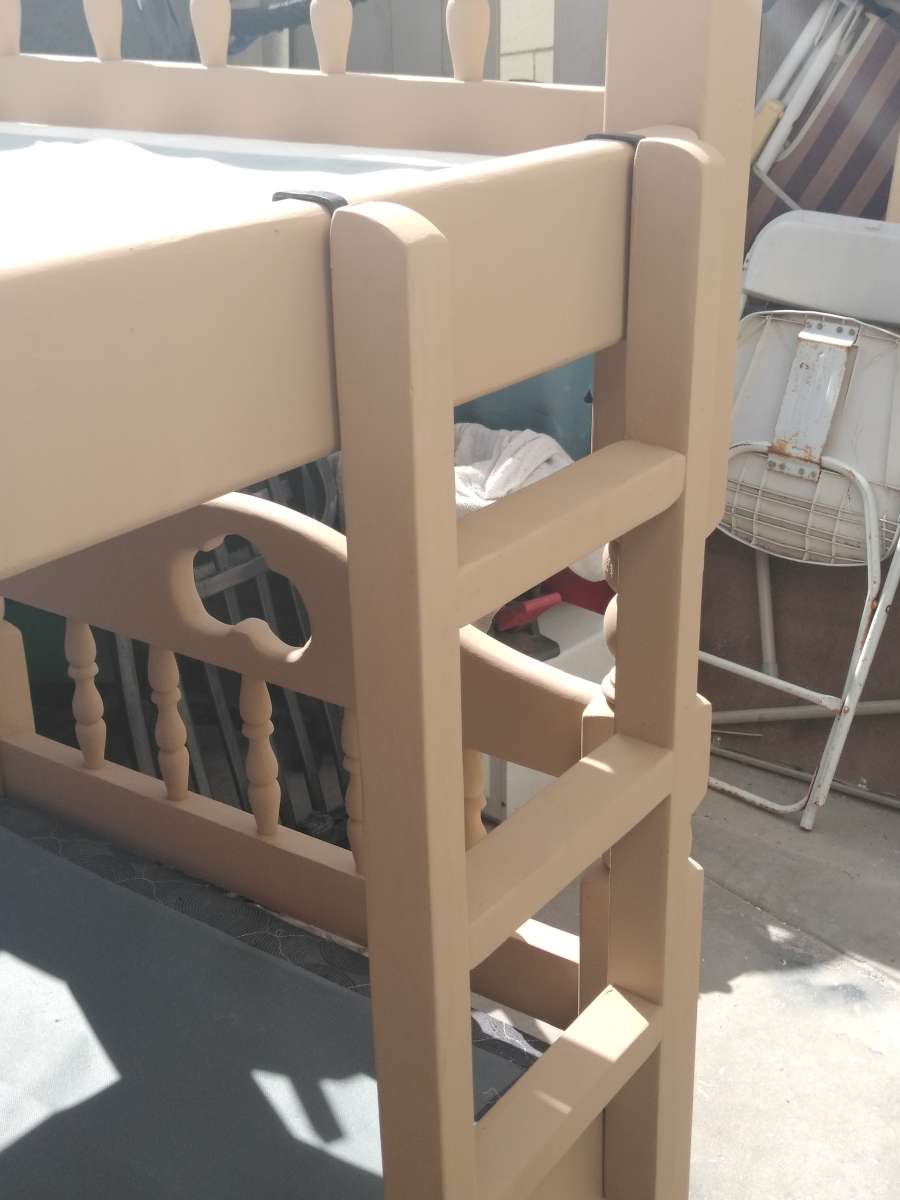 solid wood Bunk bed with box spring